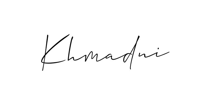 How to Draw Khmadni signature style? Allison_Script is a latest design signature styles for name Khmadni. Khmadni signature style 2 images and pictures png