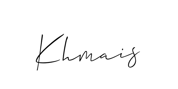 Also we have Khmais name is the best signature style. Create professional handwritten signature collection using Allison_Script autograph style. Khmais signature style 2 images and pictures png