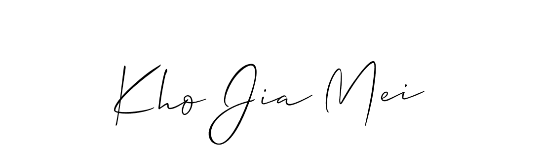 Create a beautiful signature design for name Kho Jia Mei. With this signature (Allison_Script) fonts, you can make a handwritten signature for free. Kho Jia Mei signature style 2 images and pictures png