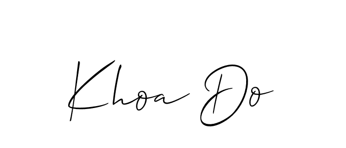 The best way (Allison_Script) to make a short signature is to pick only two or three words in your name. The name Khoa Do include a total of six letters. For converting this name. Khoa Do signature style 2 images and pictures png