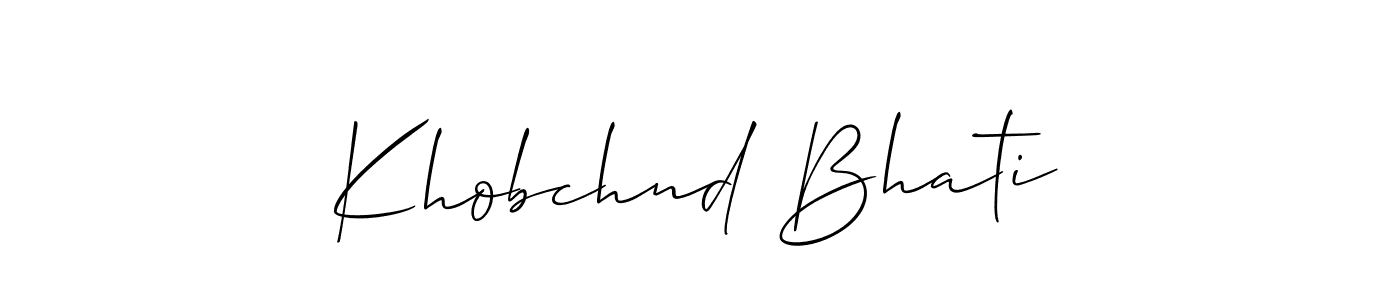 Once you've used our free online signature maker to create your best signature Allison_Script style, it's time to enjoy all of the benefits that Khobchnd Bhati name signing documents. Khobchnd Bhati signature style 2 images and pictures png