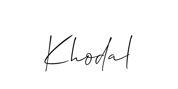 It looks lik you need a new signature style for name Khodal. Design unique handwritten (Allison_Script) signature with our free signature maker in just a few clicks. Khodal signature style 2 images and pictures png