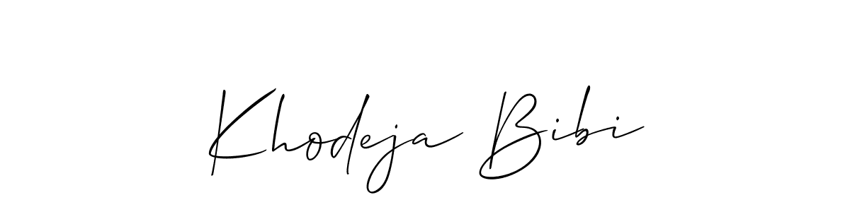 Also we have Khodeja Bibi name is the best signature style. Create professional handwritten signature collection using Allison_Script autograph style. Khodeja Bibi signature style 2 images and pictures png