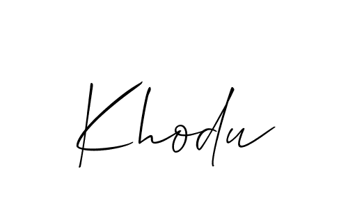 How to Draw Khodu signature style? Allison_Script is a latest design signature styles for name Khodu. Khodu signature style 2 images and pictures png