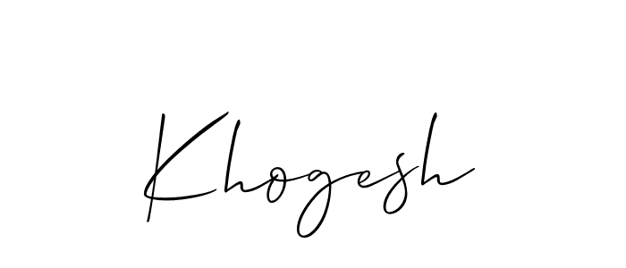 Khogesh stylish signature style. Best Handwritten Sign (Allison_Script) for my name. Handwritten Signature Collection Ideas for my name Khogesh. Khogesh signature style 2 images and pictures png