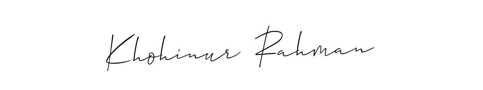 Khohinur  Rahman stylish signature style. Best Handwritten Sign (Allison_Script) for my name. Handwritten Signature Collection Ideas for my name Khohinur  Rahman. Khohinur  Rahman signature style 2 images and pictures png