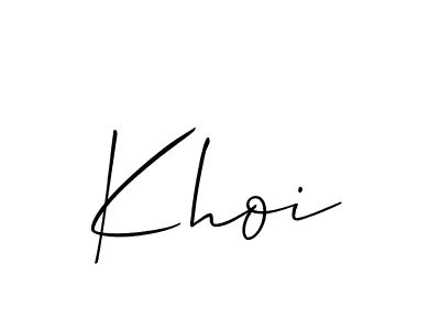 Best and Professional Signature Style for Khoi. Allison_Script Best Signature Style Collection. Khoi signature style 2 images and pictures png