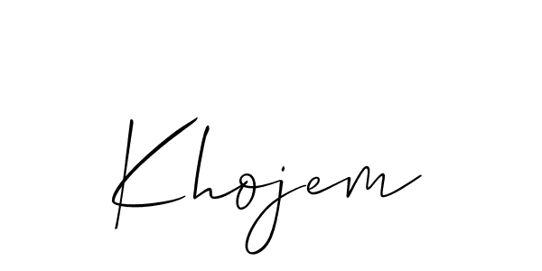 Also we have Khojem name is the best signature style. Create professional handwritten signature collection using Allison_Script autograph style. Khojem signature style 2 images and pictures png