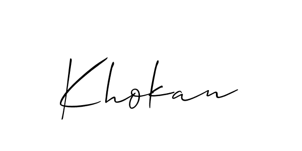 How to make Khokan name signature. Use Allison_Script style for creating short signs online. This is the latest handwritten sign. Khokan signature style 2 images and pictures png