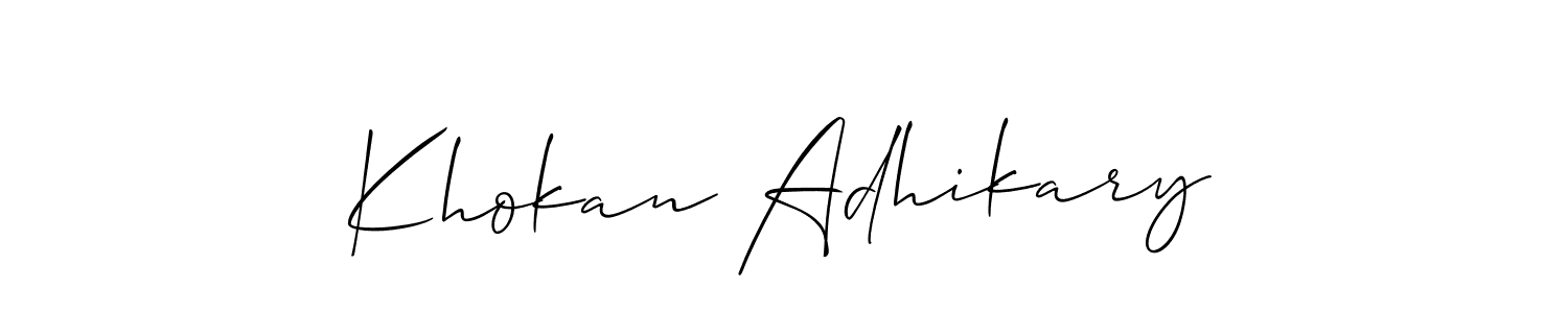 Check out images of Autograph of Khokan Adhikary name. Actor Khokan Adhikary Signature Style. Allison_Script is a professional sign style online. Khokan Adhikary signature style 2 images and pictures png