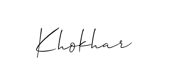 Once you've used our free online signature maker to create your best signature Allison_Script style, it's time to enjoy all of the benefits that Khokhar name signing documents. Khokhar signature style 2 images and pictures png