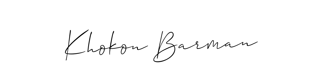 Once you've used our free online signature maker to create your best signature Allison_Script style, it's time to enjoy all of the benefits that Khokon Barman name signing documents. Khokon Barman signature style 2 images and pictures png