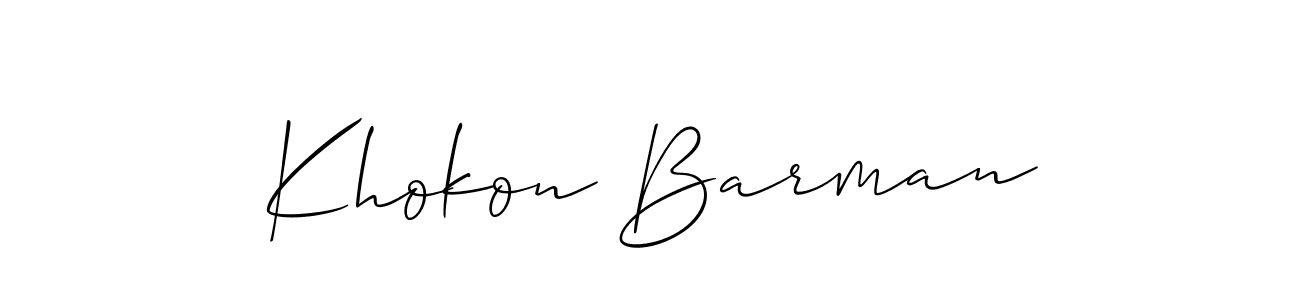 Once you've used our free online signature maker to create your best signature Allison_Script style, it's time to enjoy all of the benefits that Khokon Barman name signing documents. Khokon Barman signature style 2 images and pictures png