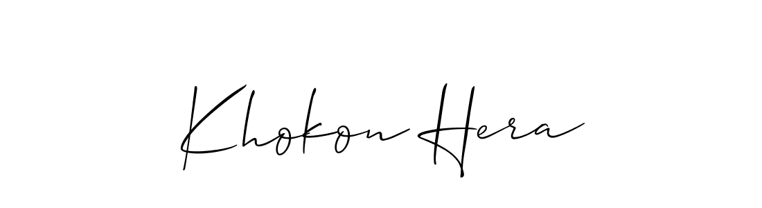 Make a beautiful signature design for name Khokon Hera. Use this online signature maker to create a handwritten signature for free. Khokon Hera signature style 2 images and pictures png