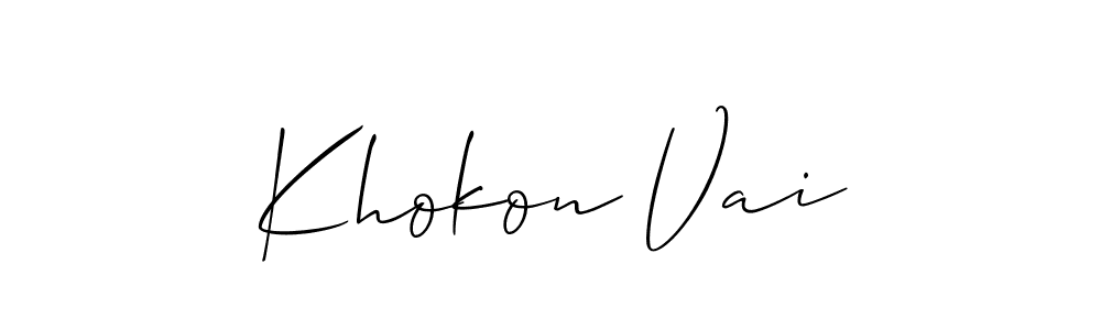 You can use this online signature creator to create a handwritten signature for the name Khokon Vai. This is the best online autograph maker. Khokon Vai signature style 2 images and pictures png