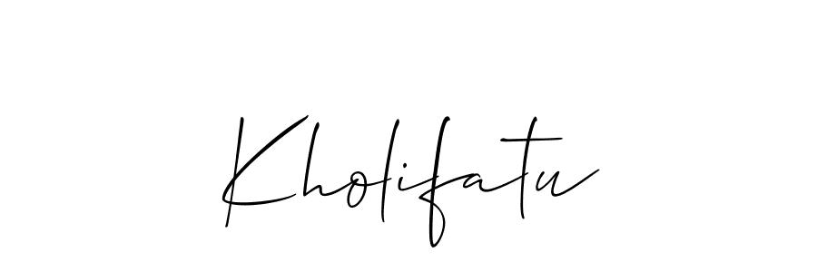 How to make Kholifatu name signature. Use Allison_Script style for creating short signs online. This is the latest handwritten sign. Kholifatu signature style 2 images and pictures png