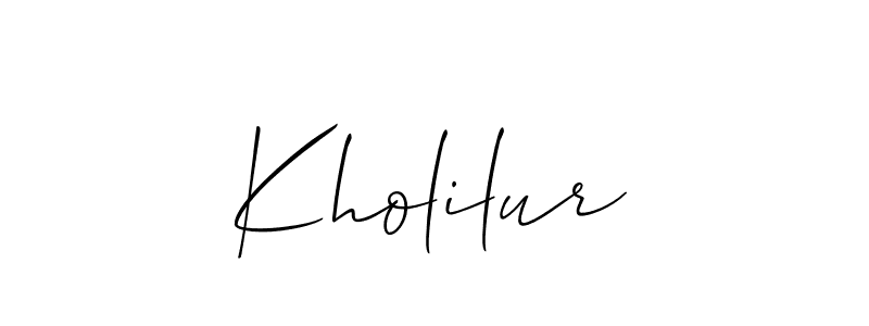 Once you've used our free online signature maker to create your best signature Allison_Script style, it's time to enjoy all of the benefits that Kholilur name signing documents. Kholilur signature style 2 images and pictures png