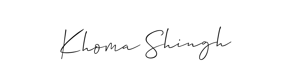 Make a short Khoma Shingh signature style. Manage your documents anywhere anytime using Allison_Script. Create and add eSignatures, submit forms, share and send files easily. Khoma Shingh signature style 2 images and pictures png