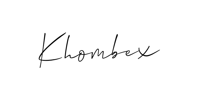 Best and Professional Signature Style for Khombex. Allison_Script Best Signature Style Collection. Khombex signature style 2 images and pictures png