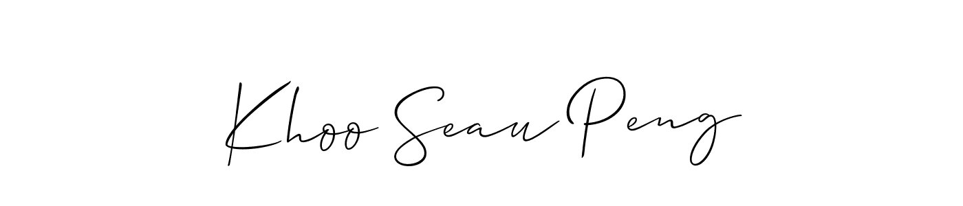 See photos of Khoo Seau Peng official signature by Spectra . Check more albums & portfolios. Read reviews & check more about Allison_Script font. Khoo Seau Peng signature style 2 images and pictures png