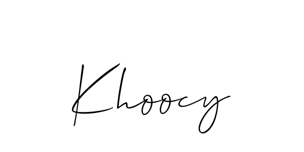 How to make Khoocy signature? Allison_Script is a professional autograph style. Create handwritten signature for Khoocy name. Khoocy signature style 2 images and pictures png