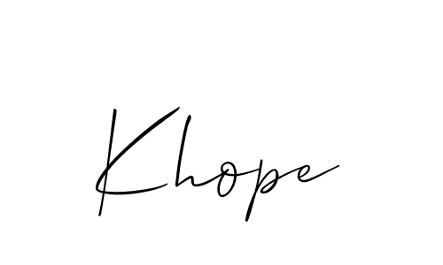 Similarly Allison_Script is the best handwritten signature design. Signature creator online .You can use it as an online autograph creator for name Khope. Khope signature style 2 images and pictures png