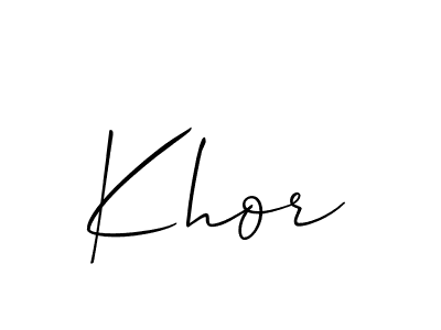 How to Draw Khor signature style? Allison_Script is a latest design signature styles for name Khor. Khor signature style 2 images and pictures png