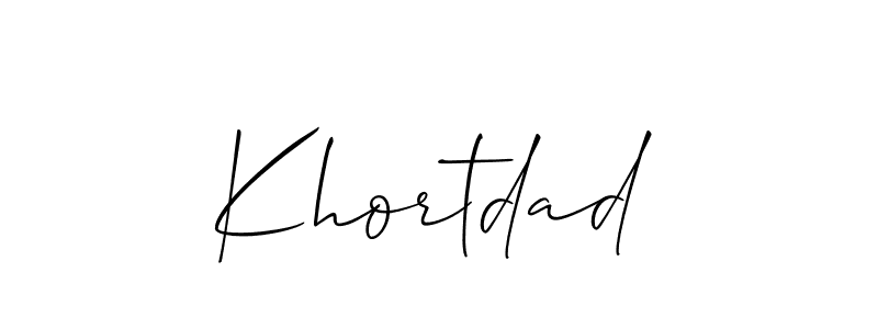 Make a short Khortdad signature style. Manage your documents anywhere anytime using Allison_Script. Create and add eSignatures, submit forms, share and send files easily. Khortdad signature style 2 images and pictures png