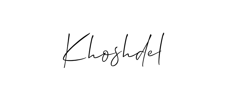 Here are the top 10 professional signature styles for the name Khoshdel. These are the best autograph styles you can use for your name. Khoshdel signature style 2 images and pictures png