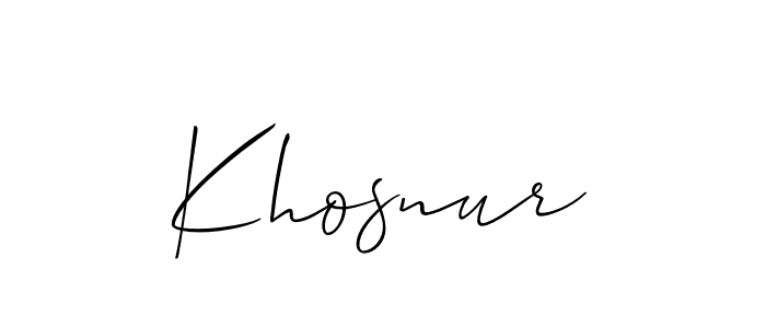 How to Draw Khosnur signature style? Allison_Script is a latest design signature styles for name Khosnur. Khosnur signature style 2 images and pictures png