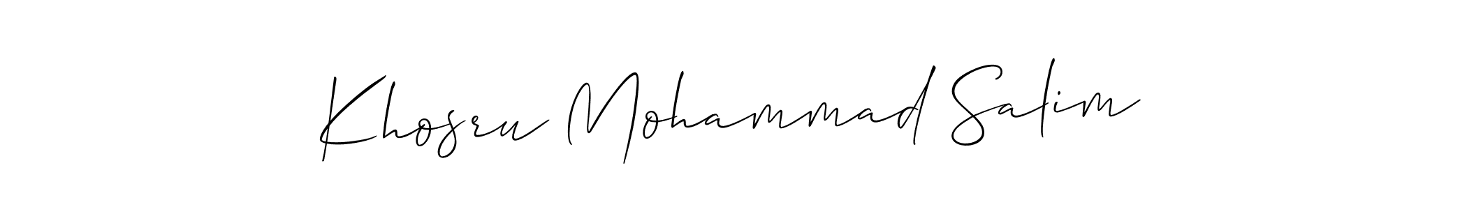 Check out images of Autograph of Khosru Mohammad Salim name. Actor Khosru Mohammad Salim Signature Style. Allison_Script is a professional sign style online. Khosru Mohammad Salim signature style 2 images and pictures png