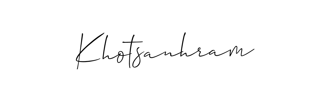 Khotsanhram stylish signature style. Best Handwritten Sign (Allison_Script) for my name. Handwritten Signature Collection Ideas for my name Khotsanhram. Khotsanhram signature style 2 images and pictures png