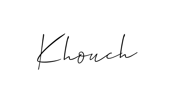 It looks lik you need a new signature style for name Khouch. Design unique handwritten (Allison_Script) signature with our free signature maker in just a few clicks. Khouch signature style 2 images and pictures png