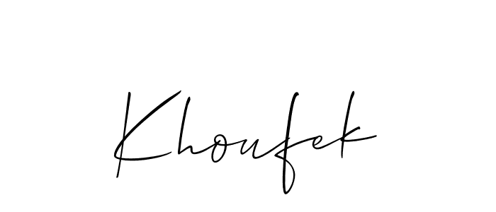 Make a beautiful signature design for name Khoufek. Use this online signature maker to create a handwritten signature for free. Khoufek signature style 2 images and pictures png