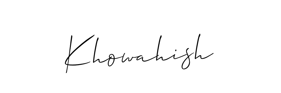 Create a beautiful signature design for name Khowahish. With this signature (Allison_Script) fonts, you can make a handwritten signature for free. Khowahish signature style 2 images and pictures png