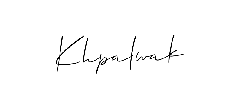 if you are searching for the best signature style for your name Khpalwak. so please give up your signature search. here we have designed multiple signature styles  using Allison_Script. Khpalwak signature style 2 images and pictures png
