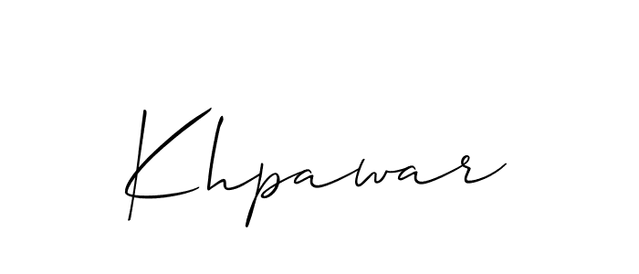 How to make Khpawar name signature. Use Allison_Script style for creating short signs online. This is the latest handwritten sign. Khpawar signature style 2 images and pictures png