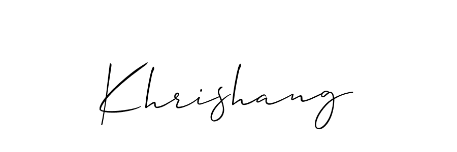 How to Draw Khrishang signature style? Allison_Script is a latest design signature styles for name Khrishang. Khrishang signature style 2 images and pictures png