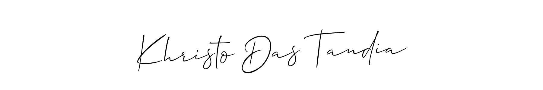Similarly Allison_Script is the best handwritten signature design. Signature creator online .You can use it as an online autograph creator for name Khristo Das Tandia. Khristo Das Tandia signature style 2 images and pictures png