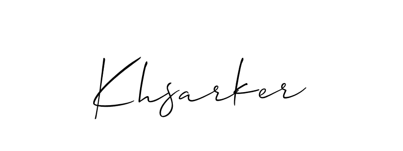 Make a beautiful signature design for name Khsarker. Use this online signature maker to create a handwritten signature for free. Khsarker signature style 2 images and pictures png