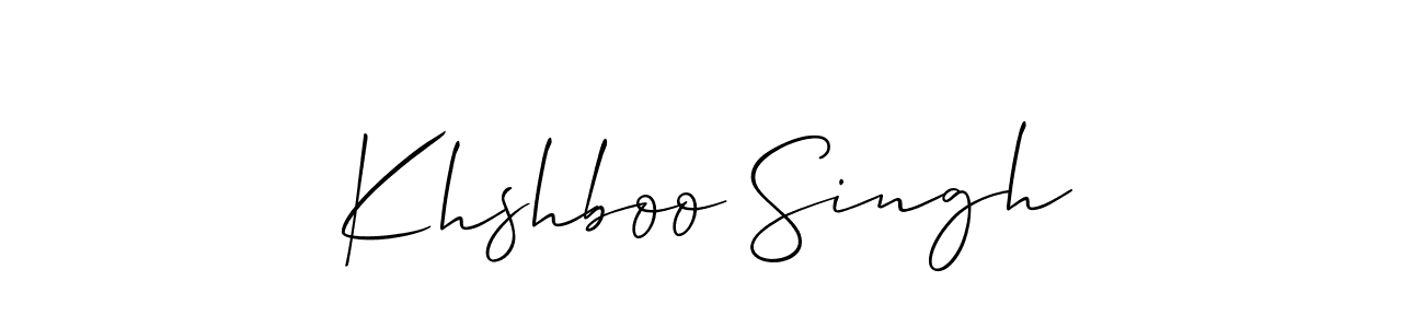 How to Draw Khshboo Singh signature style? Allison_Script is a latest design signature styles for name Khshboo Singh. Khshboo Singh signature style 2 images and pictures png