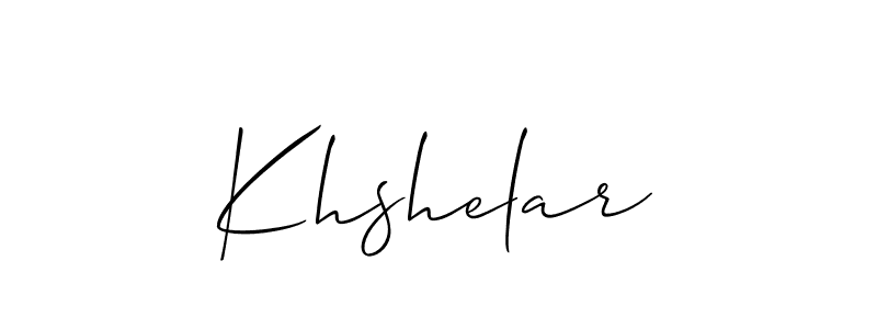 Similarly Allison_Script is the best handwritten signature design. Signature creator online .You can use it as an online autograph creator for name Khshelar. Khshelar signature style 2 images and pictures png