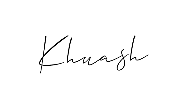 if you are searching for the best signature style for your name Khuash. so please give up your signature search. here we have designed multiple signature styles  using Allison_Script. Khuash signature style 2 images and pictures png