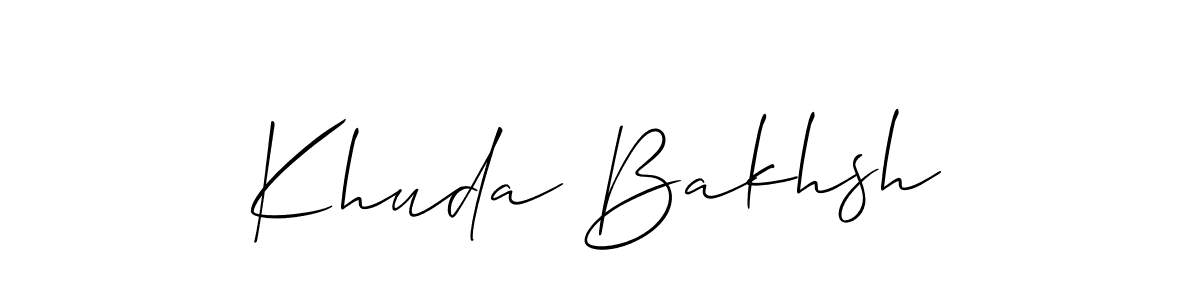 Make a beautiful signature design for name Khuda Bakhsh. With this signature (Allison_Script) style, you can create a handwritten signature for free. Khuda Bakhsh signature style 2 images and pictures png