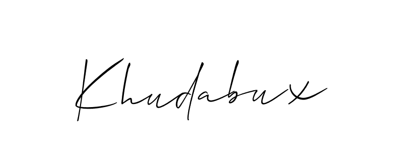 Allison_Script is a professional signature style that is perfect for those who want to add a touch of class to their signature. It is also a great choice for those who want to make their signature more unique. Get Khudabux name to fancy signature for free. Khudabux signature style 2 images and pictures png