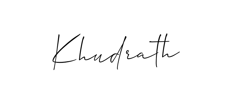 Khudrath stylish signature style. Best Handwritten Sign (Allison_Script) for my name. Handwritten Signature Collection Ideas for my name Khudrath. Khudrath signature style 2 images and pictures png