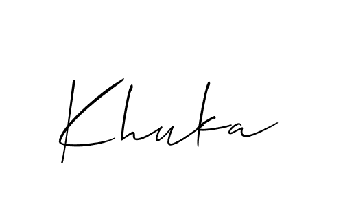 Also we have Khuka name is the best signature style. Create professional handwritten signature collection using Allison_Script autograph style. Khuka signature style 2 images and pictures png