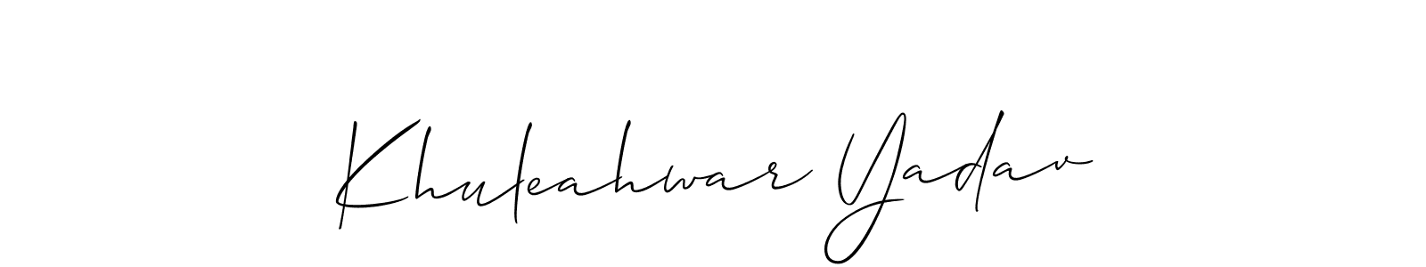 Also we have Khuleahwar Yadav name is the best signature style. Create professional handwritten signature collection using Allison_Script autograph style. Khuleahwar Yadav signature style 2 images and pictures png