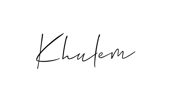 You should practise on your own different ways (Allison_Script) to write your name (Khulem) in signature. don't let someone else do it for you. Khulem signature style 2 images and pictures png