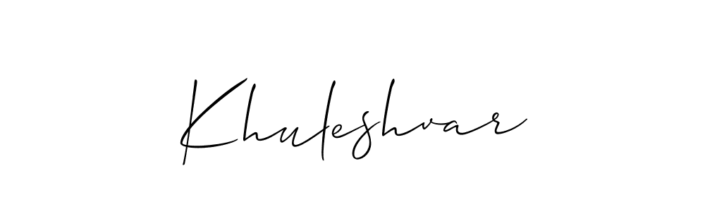 Best and Professional Signature Style for Khuleshvar. Allison_Script Best Signature Style Collection. Khuleshvar signature style 2 images and pictures png